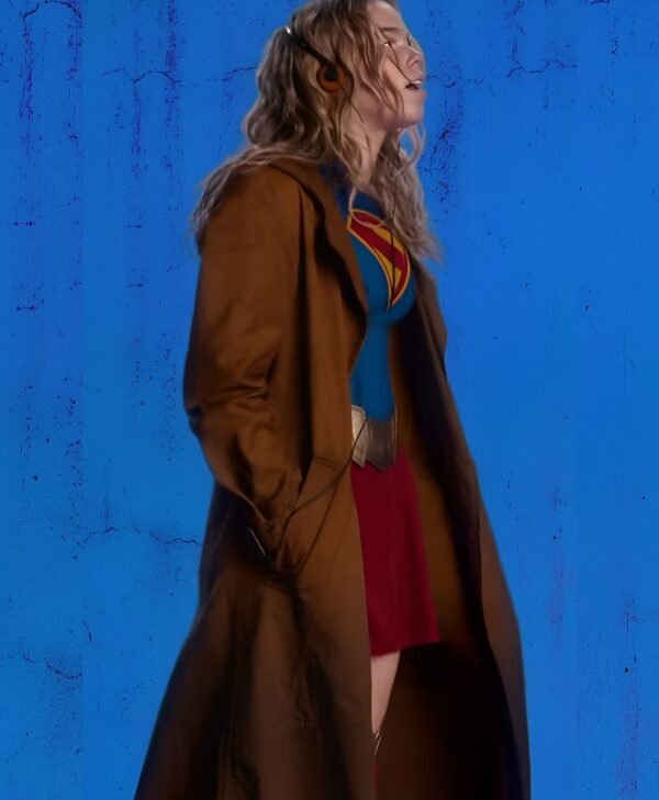 Supergirl 2026 TV Series Milly Alcock Brown Long Coat