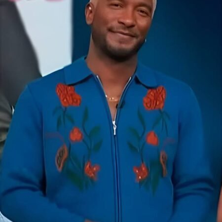 TV-Show-Access-Hollywood-2025-Scott-Evans-Floral-Jacket-Blue