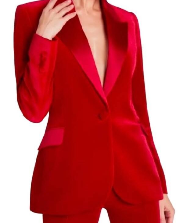 TV-Show-The-Kelly-Clarkson-Show-2025-Kelly-Clarkson-One-Button-Velvet-Blazer