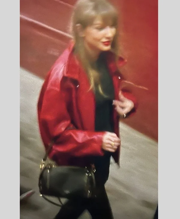 Taylor Swift Chiefs vs. Broncos Red Bomber Jacket