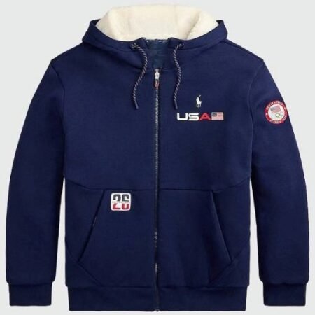 Team USA 2026 Blue Fleece Full-Zip Hoodie