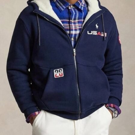 Team USA 2026 Blue Fleece Full-Zip Hoodie Blue