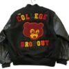 The College Dropout Kanye West Varsity Black Jacket For Sale