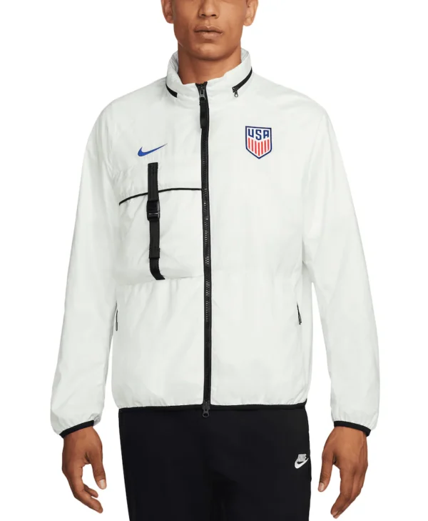 USMNT 2024 White Halo Anthem Full-Zip Jacket