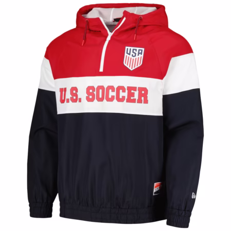 USMNT Navy Throwback Quarter-Zip Windbreaker for Men