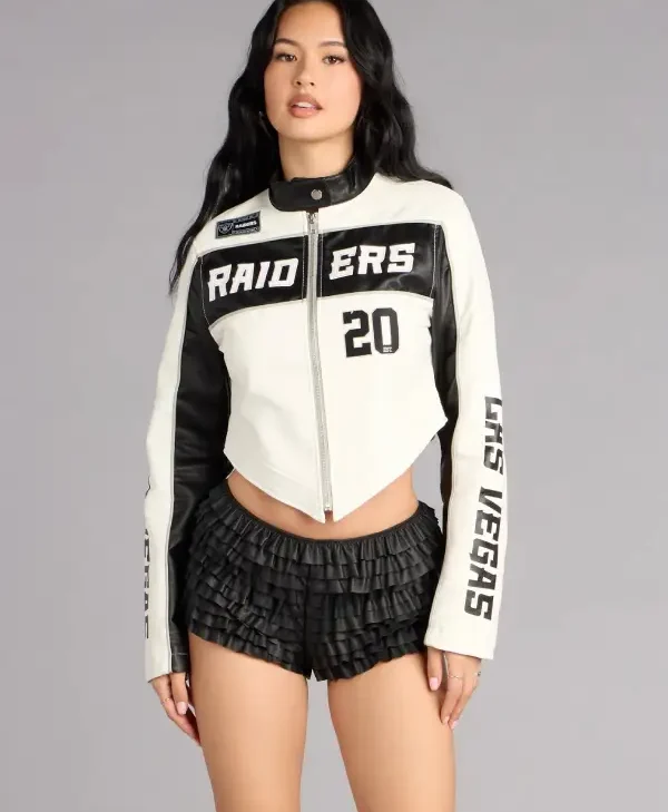 Ultra Game NFL Las Vegas Raiders Moto Jacket