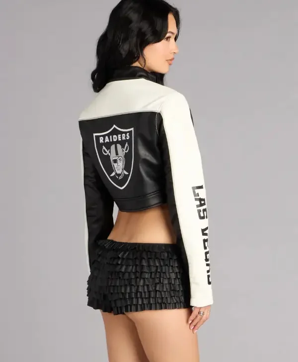 Ultra Game NFL Las Vegas Raiders Moto Jacket For Sale