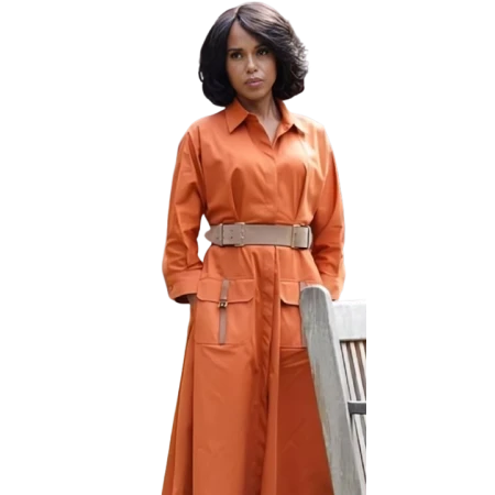 Wake Up Dead Man Kerry Washington Orange Coat model