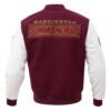 Washington Commanders Letterman Burgundy and White Jacket For Sale