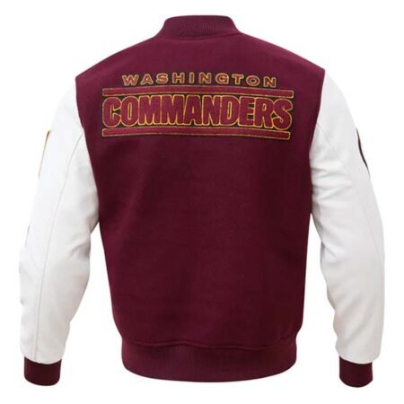 Washington Commanders Letterman Burgundy and White Jacket For Sale