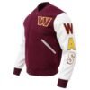 Washington Commanders Letterman Burgundy and White Jacket Shop Now
