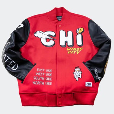 Wedding Cake The Chi Chicago Windy City Red Varsity Jacket