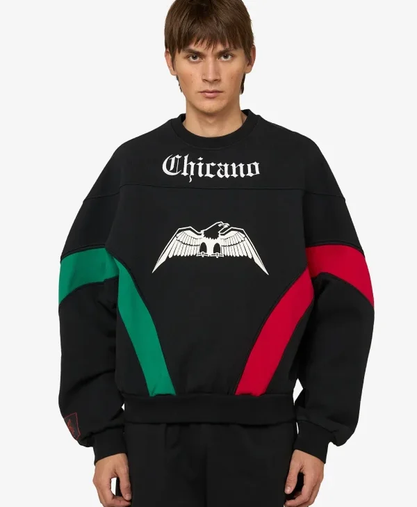 Willy-Chavarria-x-Adidas-Chicano-Crewneck-Sweatshirt-Black