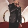 Zayn-Malik-Eyes-Closed-Black-Leather-Moto-Blazer-Jacket