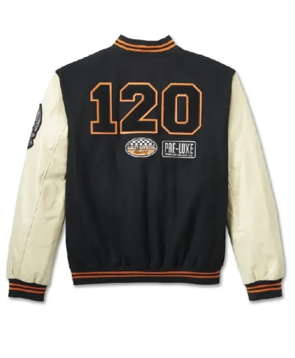 120th Anniversary Harley Davidson Varsity Jacket back
