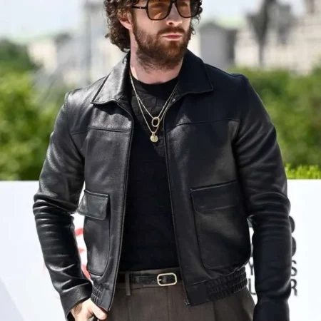 Aaron Taylor-Johnson 28 Years Later Black Leather Jacket