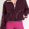 Abbott Elementary S5 Janine Teagues Burgundy Sherpa Jacket
