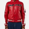 All Star Red Leather Jacket