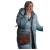 Amandaland Philippa Dunne Blue Puffer Coat