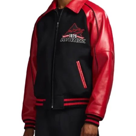 Avirex Classic Wool Leather Varsity Jacket for Sale