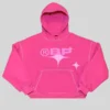 Barajas Project Double Layered Pink Hoodie front