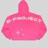 Barajas Project Double Layered Pink Hoodie front style