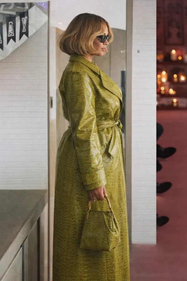 Beyonce Santa Clara CA Superbowl Green Coat