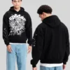 Black and White Sp5der Hoodie model