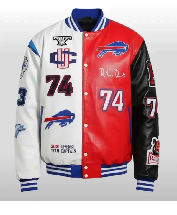 Buffalo Bills Ryan Van Demark Leather Jacket