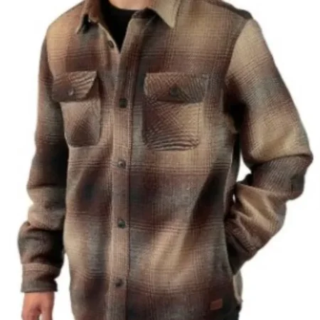 Bulls 2026 Meir Steinberg Brown Plaid Shirt Jacket