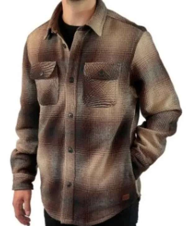 Bulls 2026 Meir Steinberg Brown Plaid Shirt Jacket