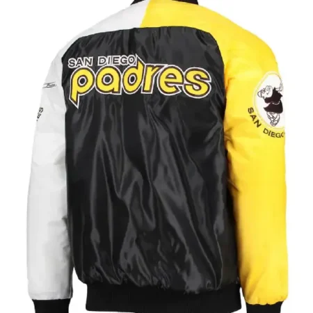 Buy San Diego Padres Brown and Gold Satin Varsity Jacket