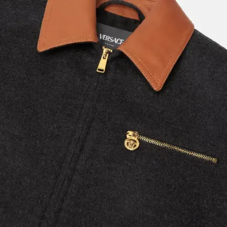 Buy Versace Wool Blouson Jacket