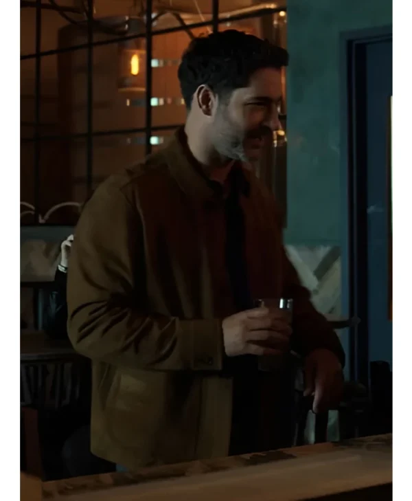 CIA Tom Ellis Brown Shirt Style Jacket front