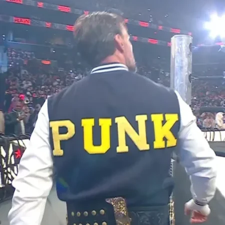 CM Punk Steiner Bros Varsity Jacket back
