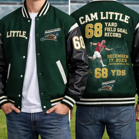 Cam Little 68 Yard Field Goal Record Jacksonville Football Fan Varsity Jacket