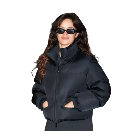 Camila Cabello Black Puffer Jacket