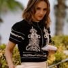 Caught by Love 2026 Rachael Cook Contrast Embroidery Blouse front