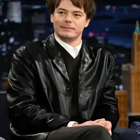 Charlie Heaton The Tonight Show S13 Leather Blazer
