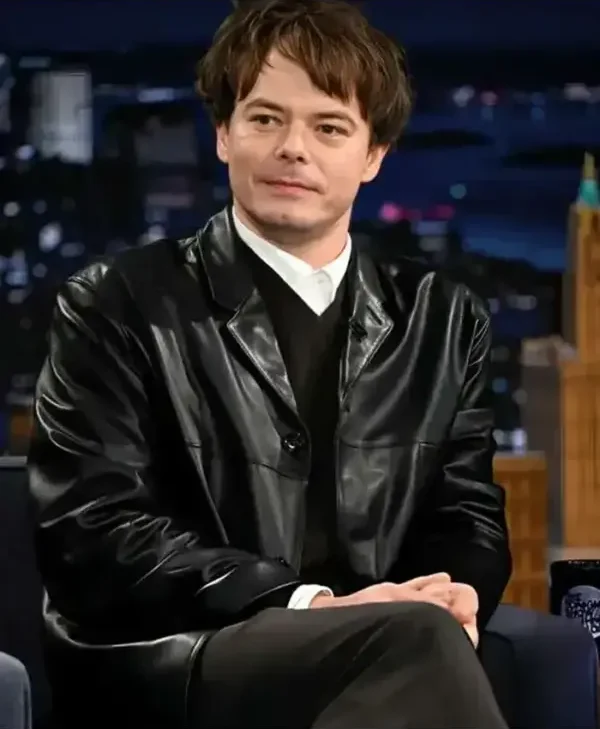 Charlie Heaton The Tonight Show S13 Leather Blazer