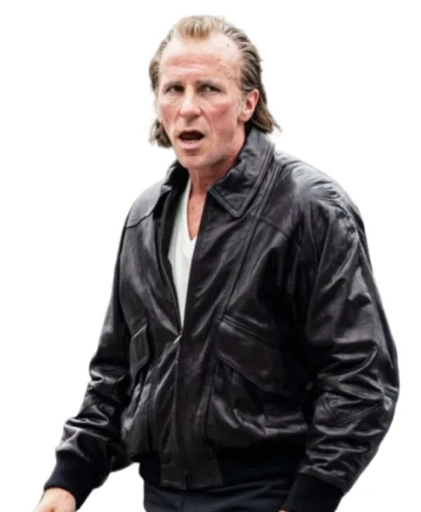 Christian Bale Madden 2026 Black Leather Jacket