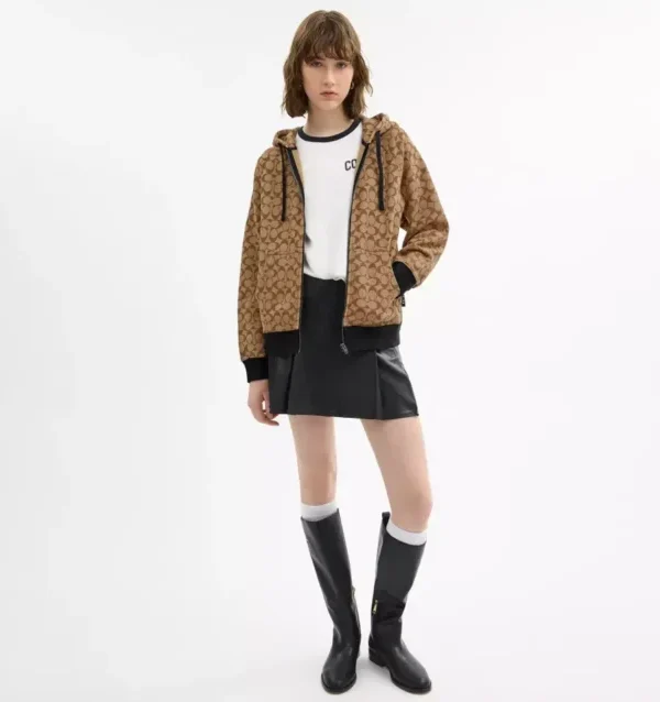 Coach All Over Signature Zip 2026 Hoodie close