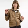 Coach All Over Signature Zip 2026 Hoodie front
