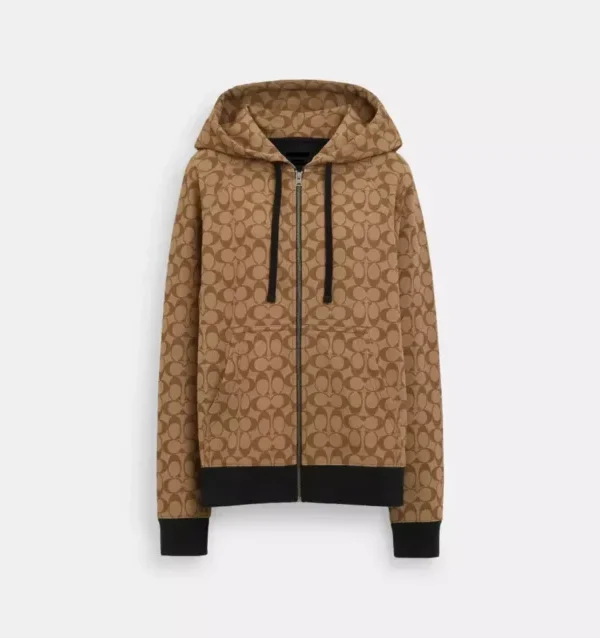 Coach All Over Signature Zip Hoodie