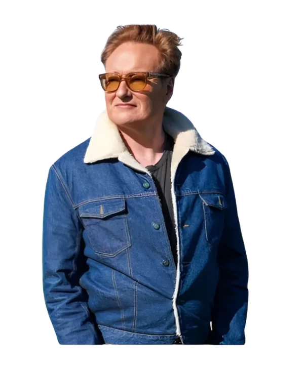 Conan O Brien Must Go S02 Sherpa Denim Jacket front
