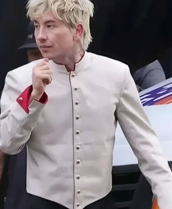 Crime 101 2026 Barry Keoghan White Jacket