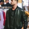 Crime 101 Chris Hemsworth Black Leather Jacket For Sale