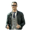 Cristiano Ronaldo Pichichi Award Black Leather Jacket