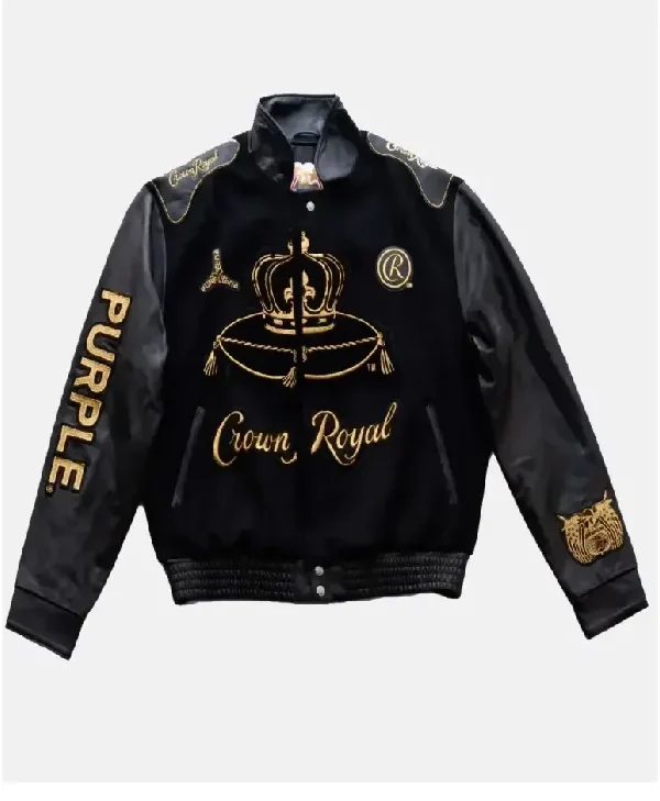 Crown Royal x Purple Brand Varsity Jacket