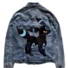 Custom Embroidery Shiny Umbreon on Levis Denim Jacket